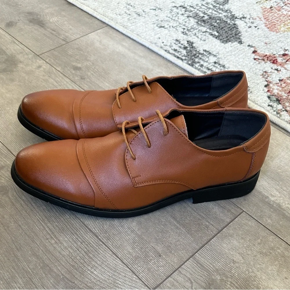 New Mio Marino Men's Chestnut Oxford Dress Shoes Size 10
